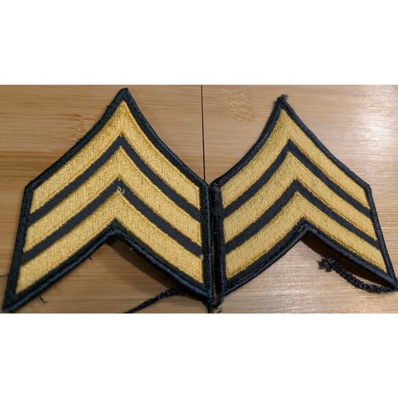 BUNDLE ONLY 2 US Army E5 Sergeant Patches Military Insignia Embroidered SSI - Picture 1 of 2